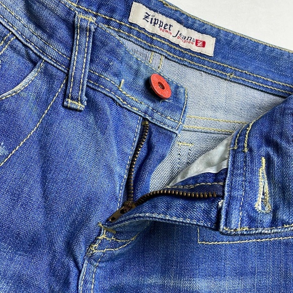 Abercrombie & Fitch Low Rise Straight Jeans Y2K  Embroidery Elk Zipper Pockets - Picture 8 of 14